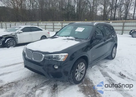 2017 BMW X3 xDrive28I z USA, uszkodzony, nr VIN 5UXWX9C35H0T21834